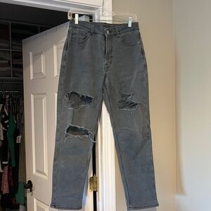 American Eagle Distressed Mom Jeans